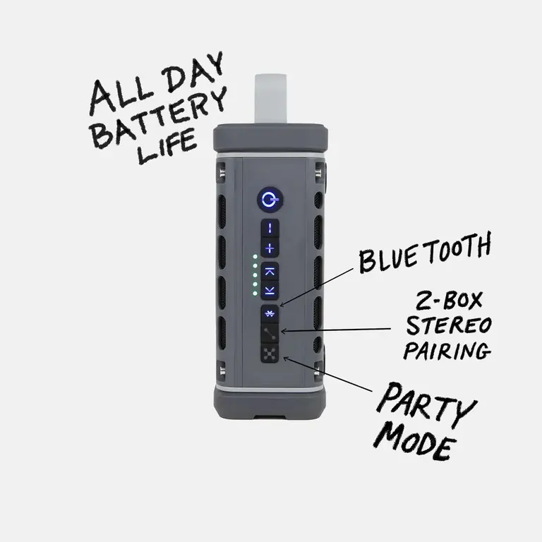 Turtlebox Ranger amplified Bluetooth speaker - Gray