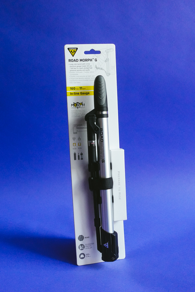 Topeak Road Morph Frame Pump with Gauge Silver/Black Two Bikes