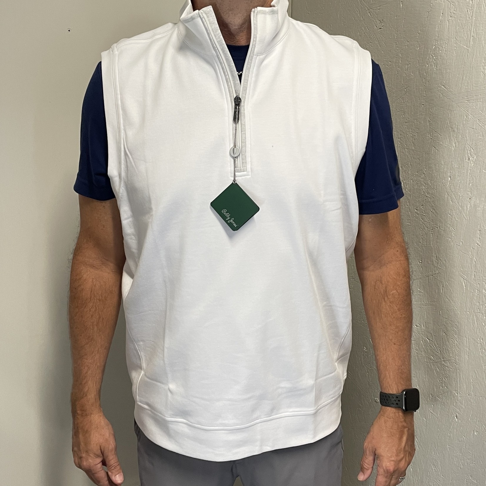 Bobby Jones Bobby Jones Men's Heavy Duty Embroidered  Vest - 1/4 zipper pullover