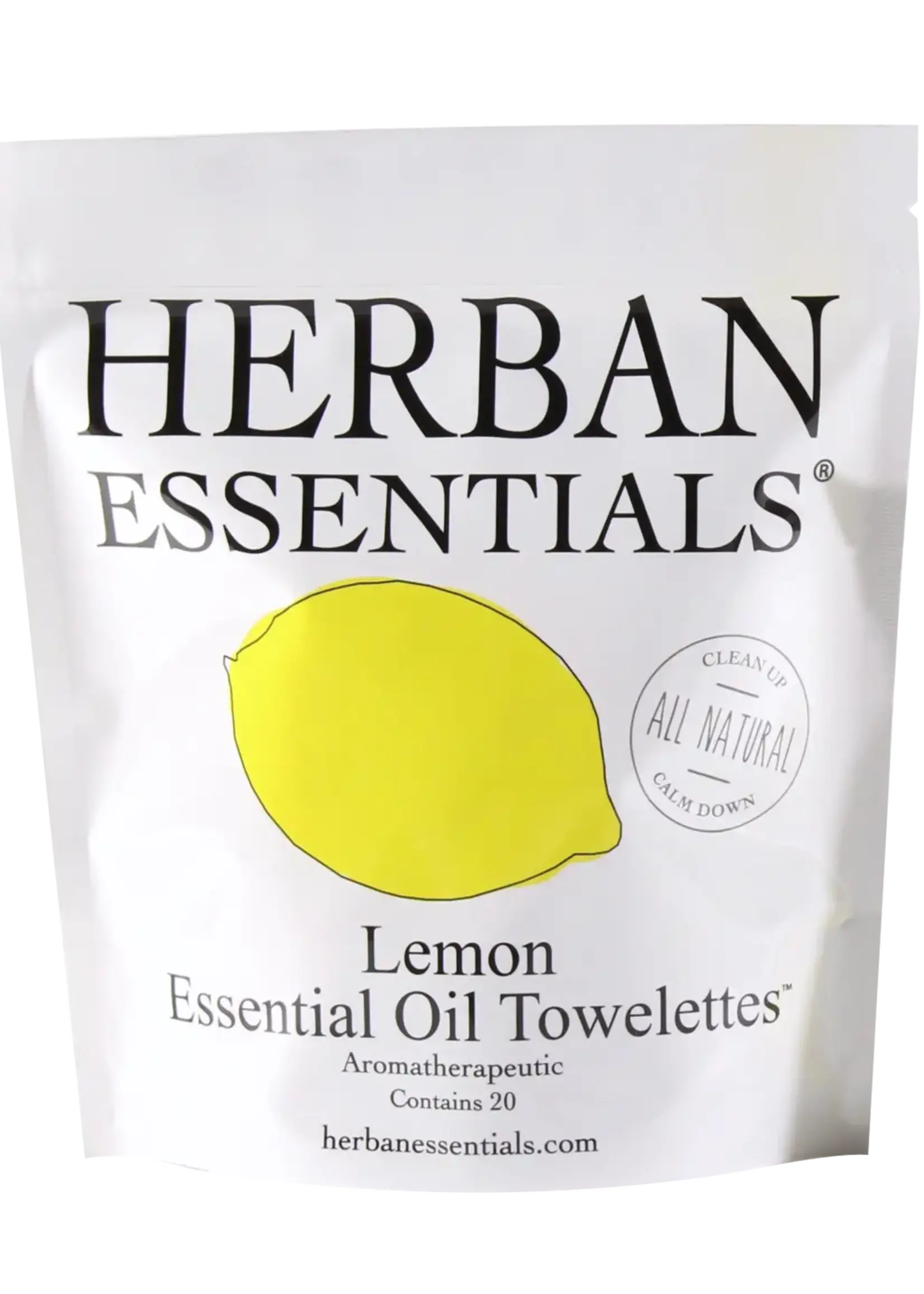 Herban Essentials Lemon Towelettes (20 count)