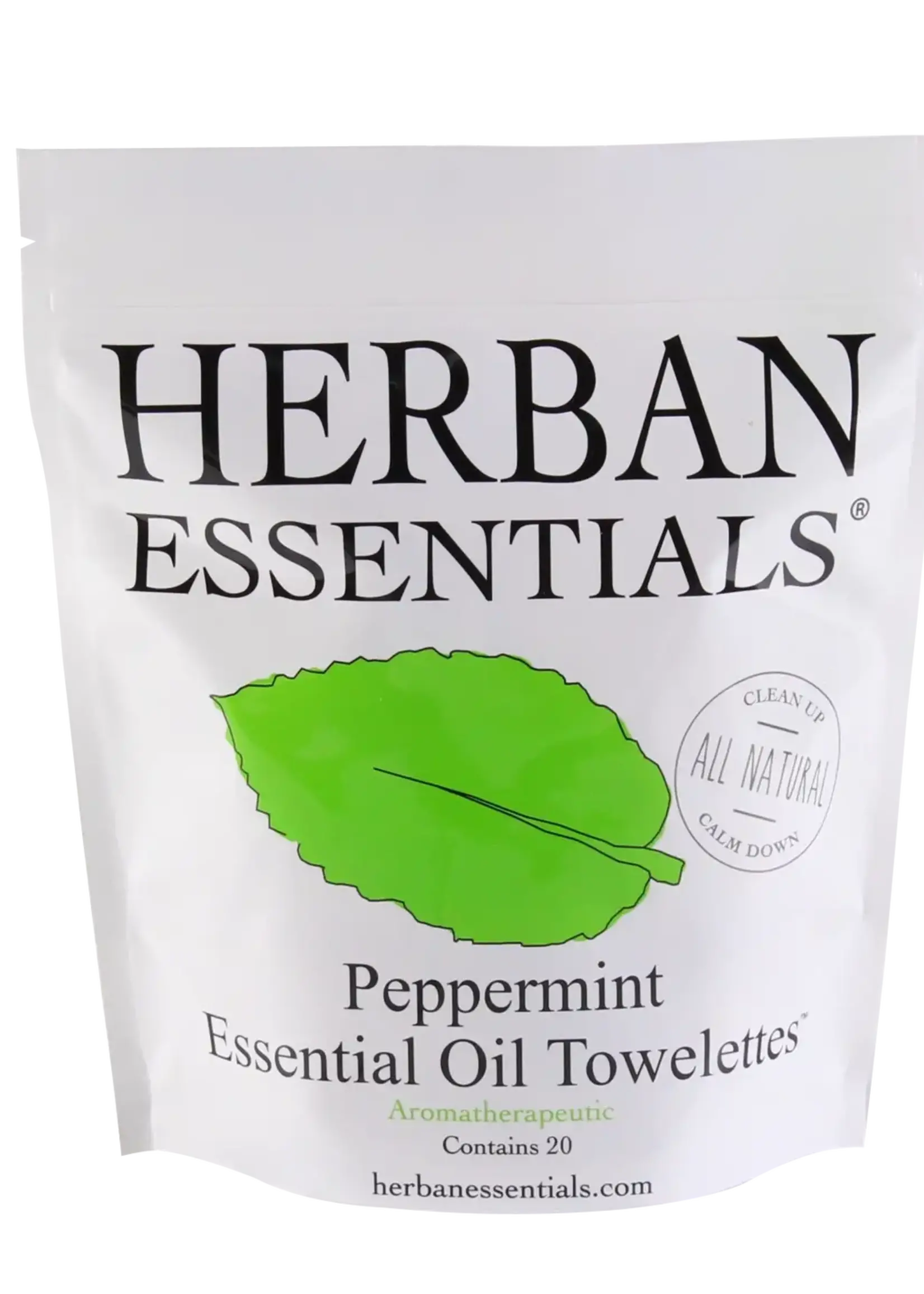 Herban Essentials Peppermint Towelettes (20 count)