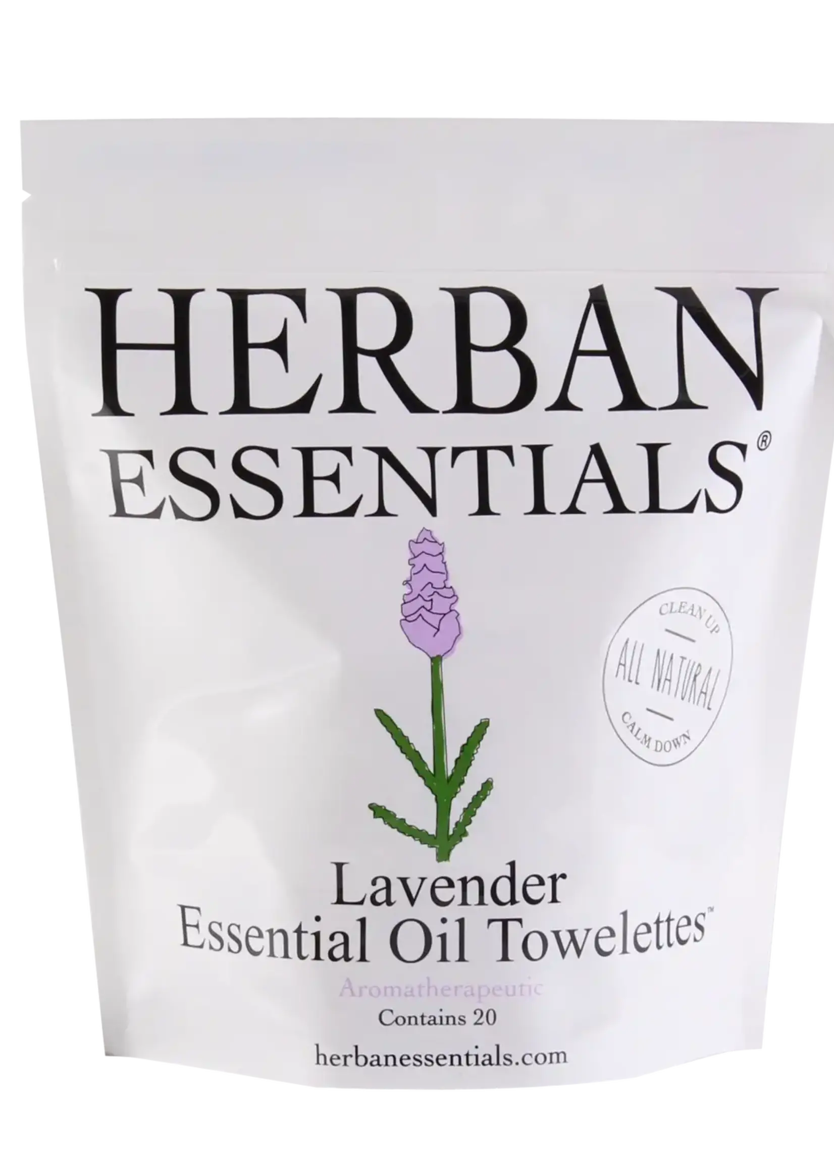 Herban Essentials Lavender Towelettes (20 count)