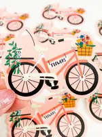 Amanda Holden Designs Pink Flower Bicycle Sticker