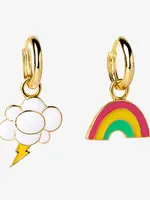 Yellow Owl Workshop Hoop Earrings - Rainbow & Cloud