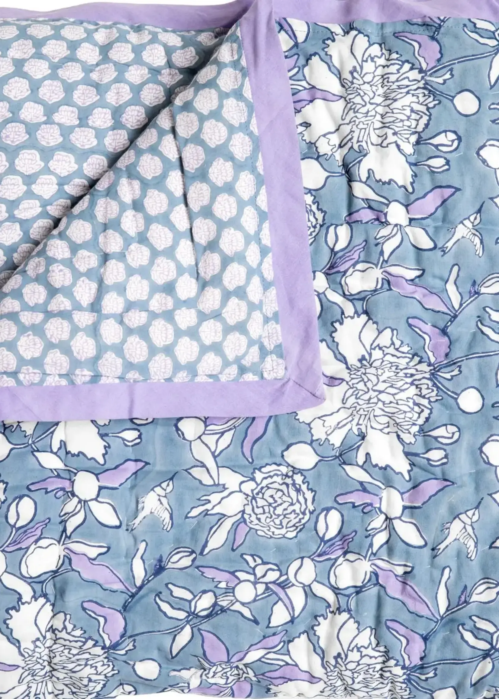 Cardamon Designs Peony Quilt in Violet Throw