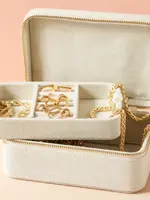 Lisa Angel Natural Linen Jewellery Case