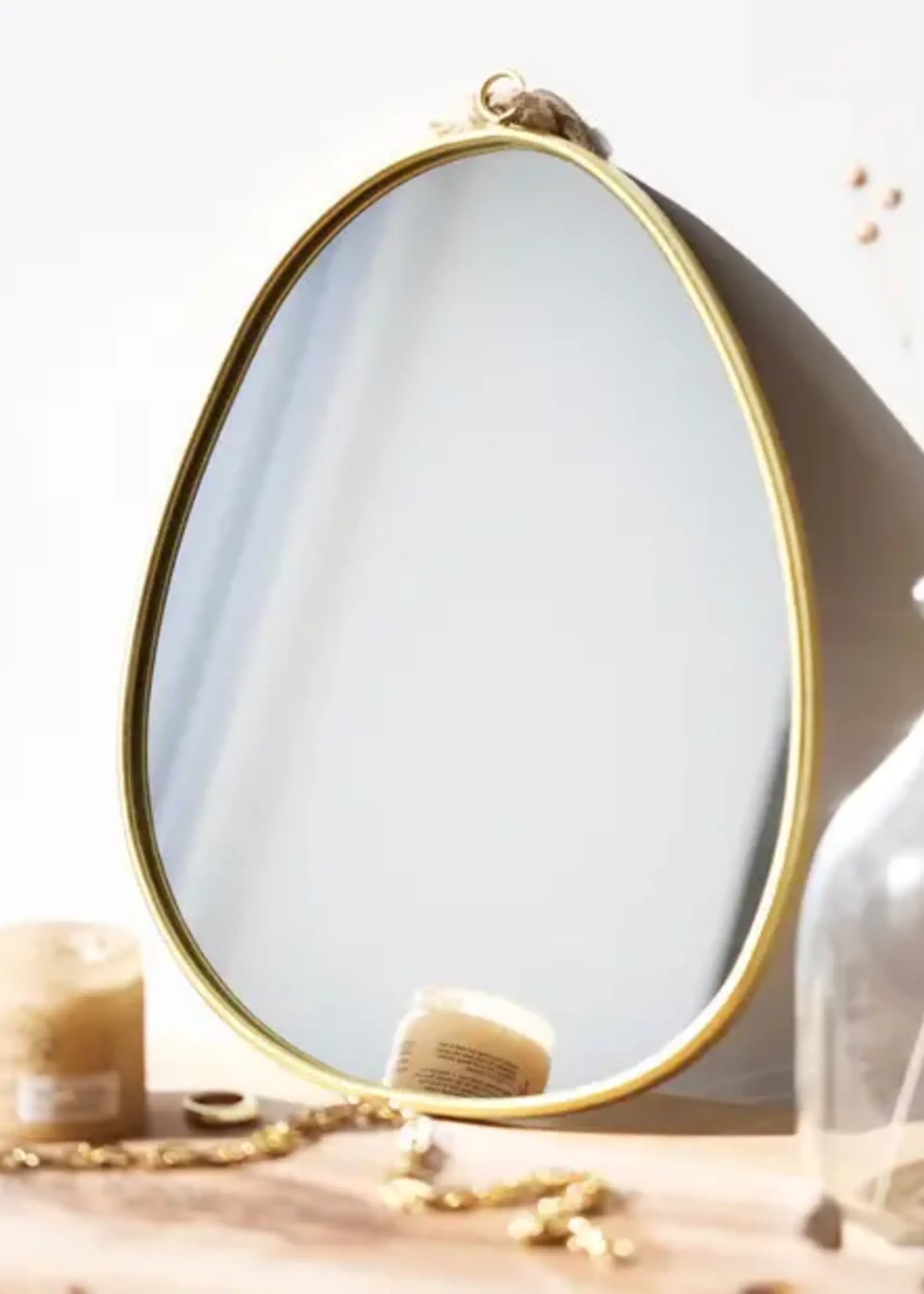 Lisa Angel Gold Pebble Mirror