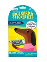 Ooly Tiny Tada! Note Cards & Sticker Set - Playful Pups