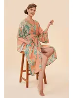 Powder Designs Inc. Floral Jungle Kimono Gown in Petal