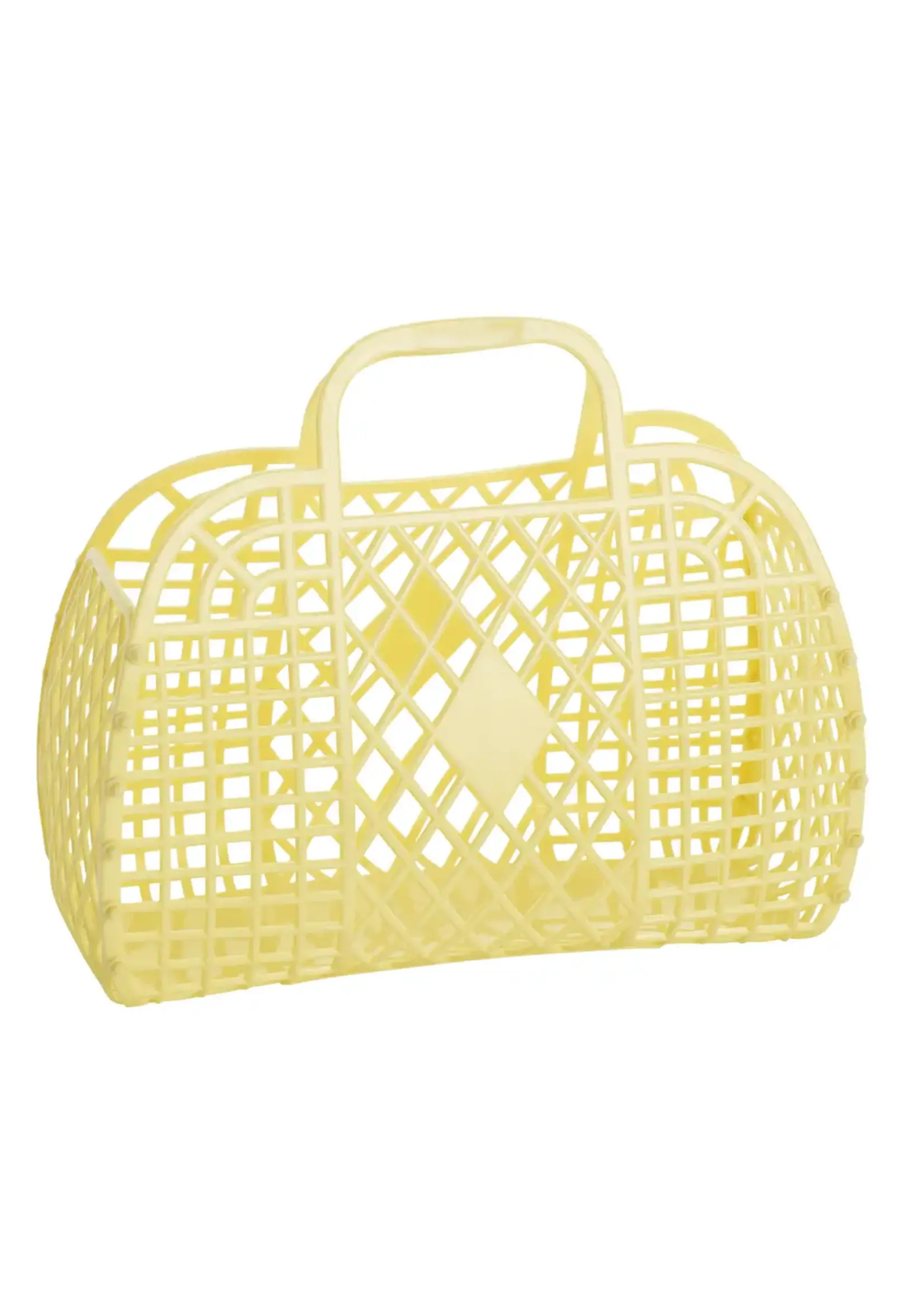 Sun Jellies Retro Basket in Small Yellow