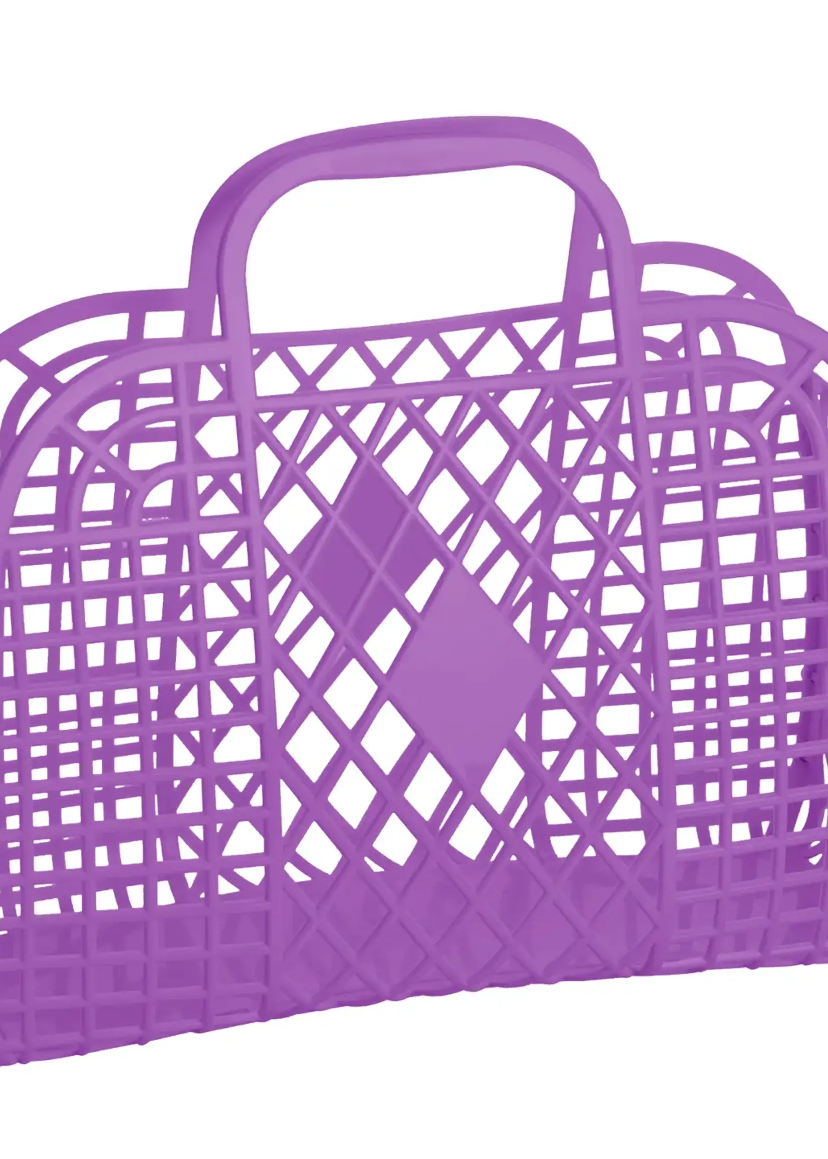 Sun Jellies Sun Jellies Retro Basket in Large Purple