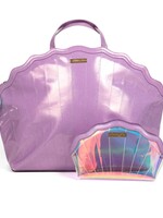 Glimmer Wish Mermaid Shell Overnight Bag & Shell Cosmetics Bag