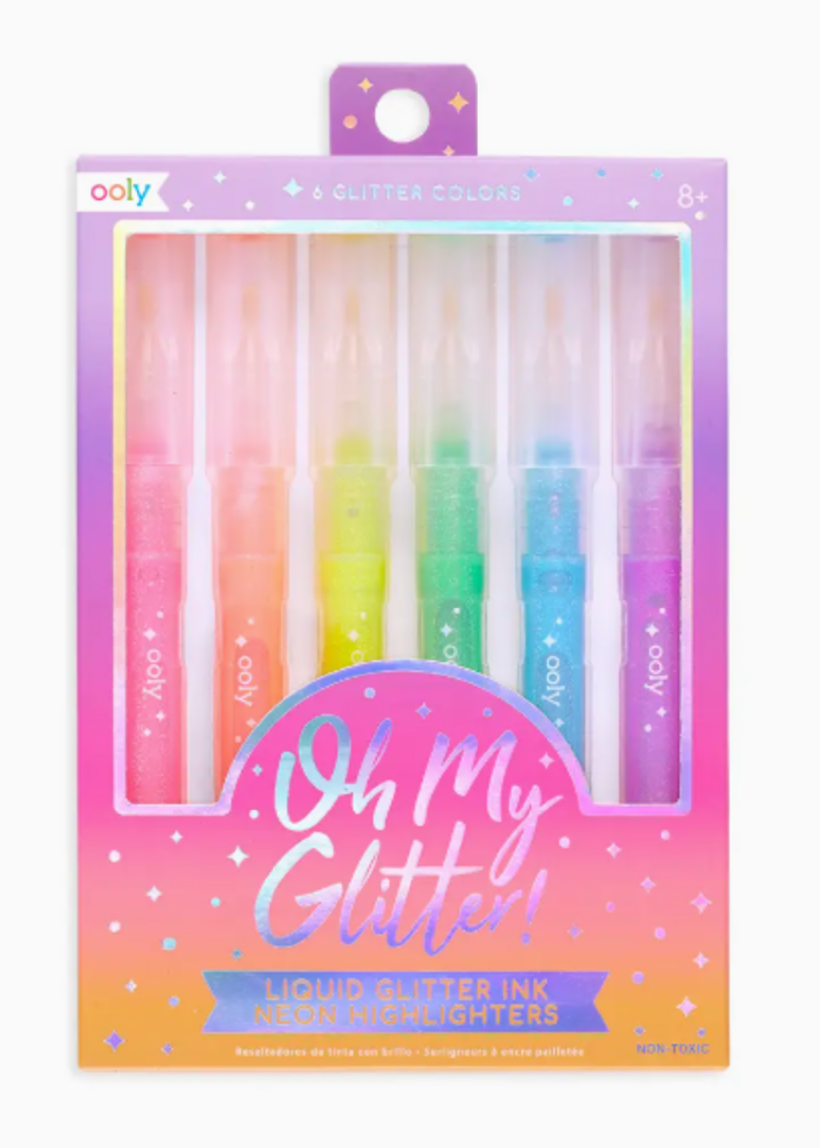 Ooly Oh My Glitter! Neon Highlighters - Set of 6