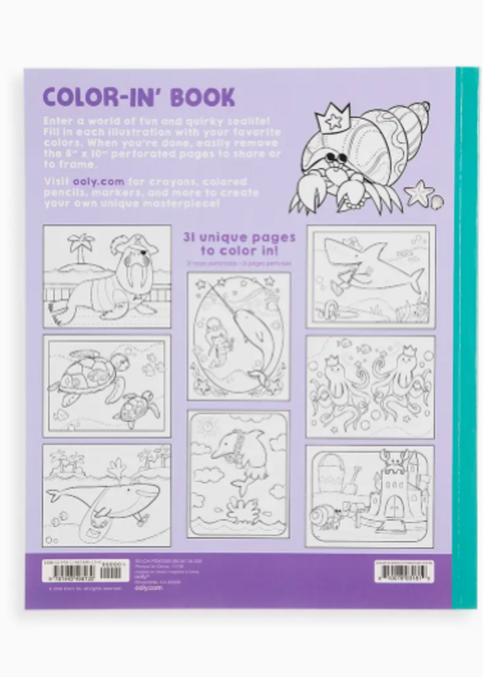 Ooly Color-in' Book: Outrageous Ocean