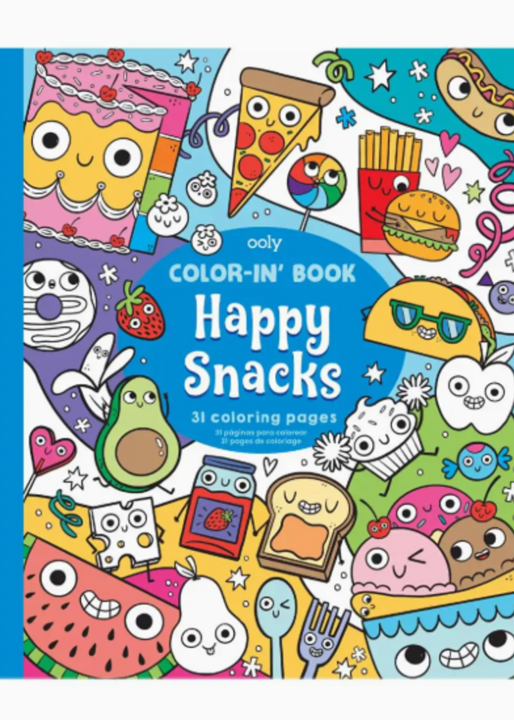 Ooly Color-in' Book: Happy Snacks Coloring Book
