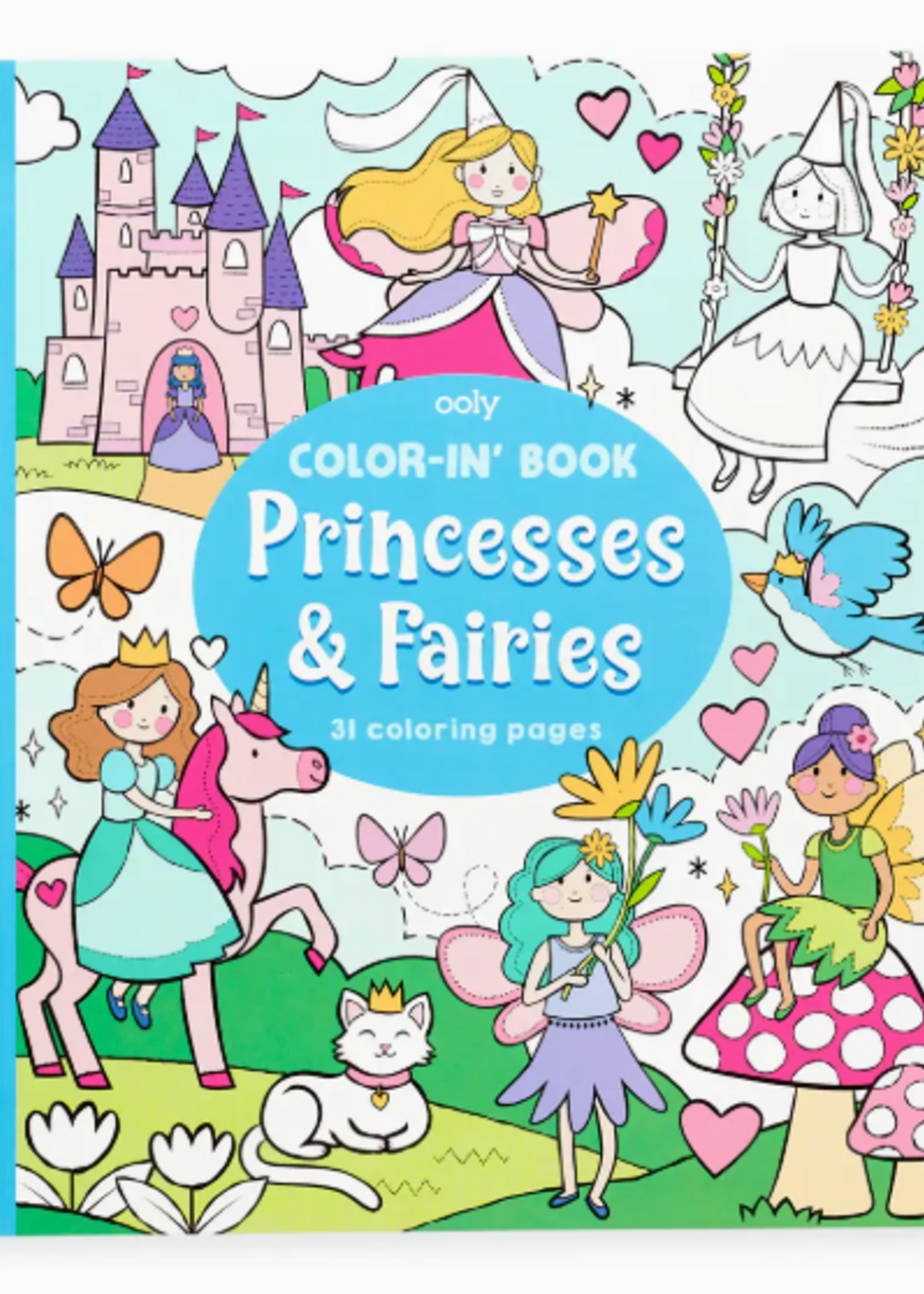 Ooly Color-in' Book - Princesses & Fairies