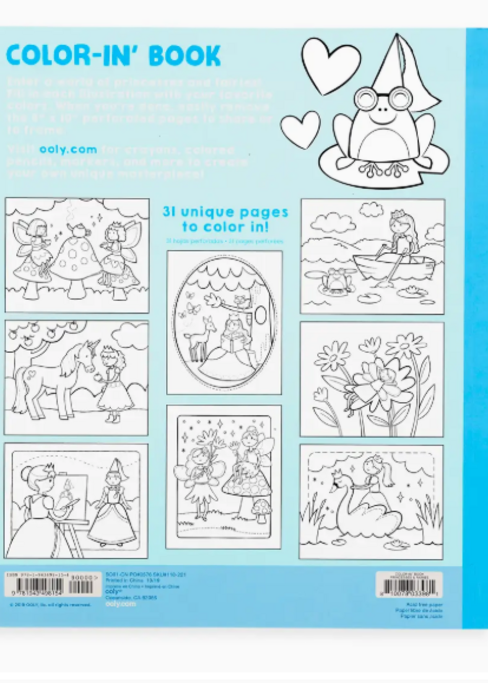 Ooly Color-in' Book - Princesses & Fairies