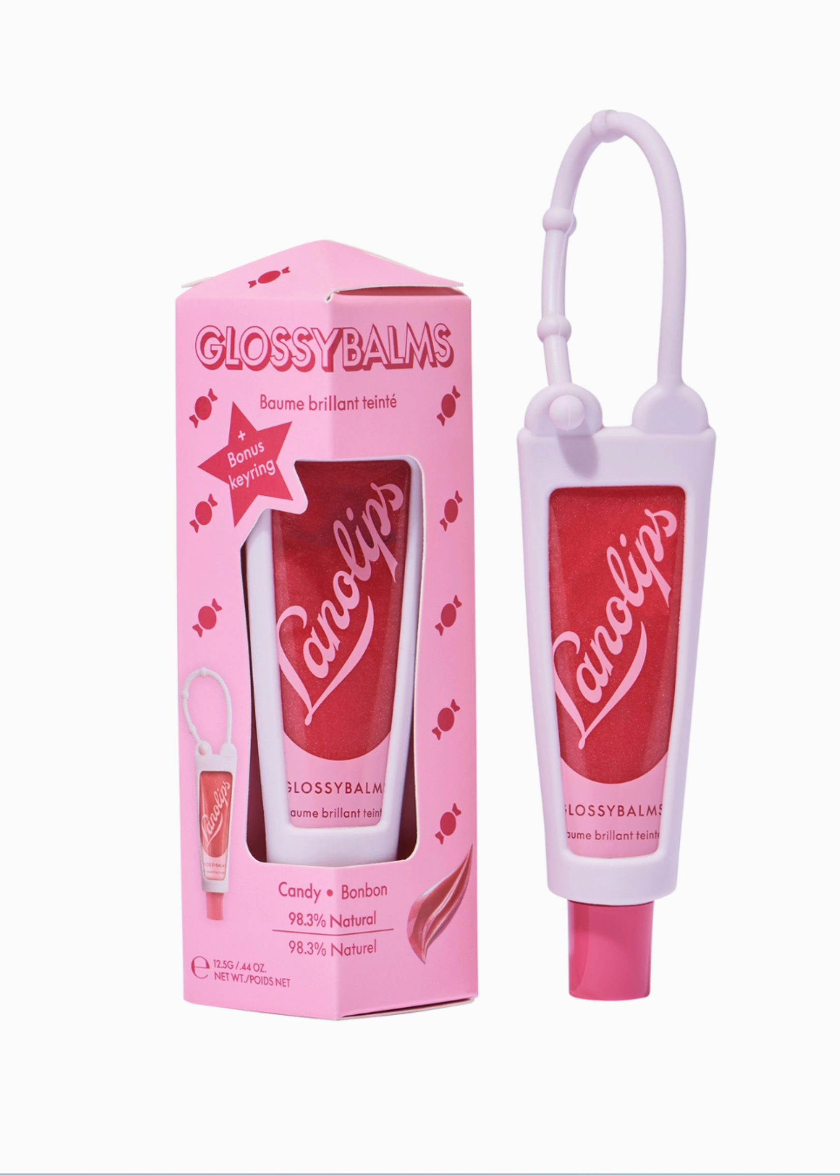 Lanolips Glossybalm Candy Keyring Bauble