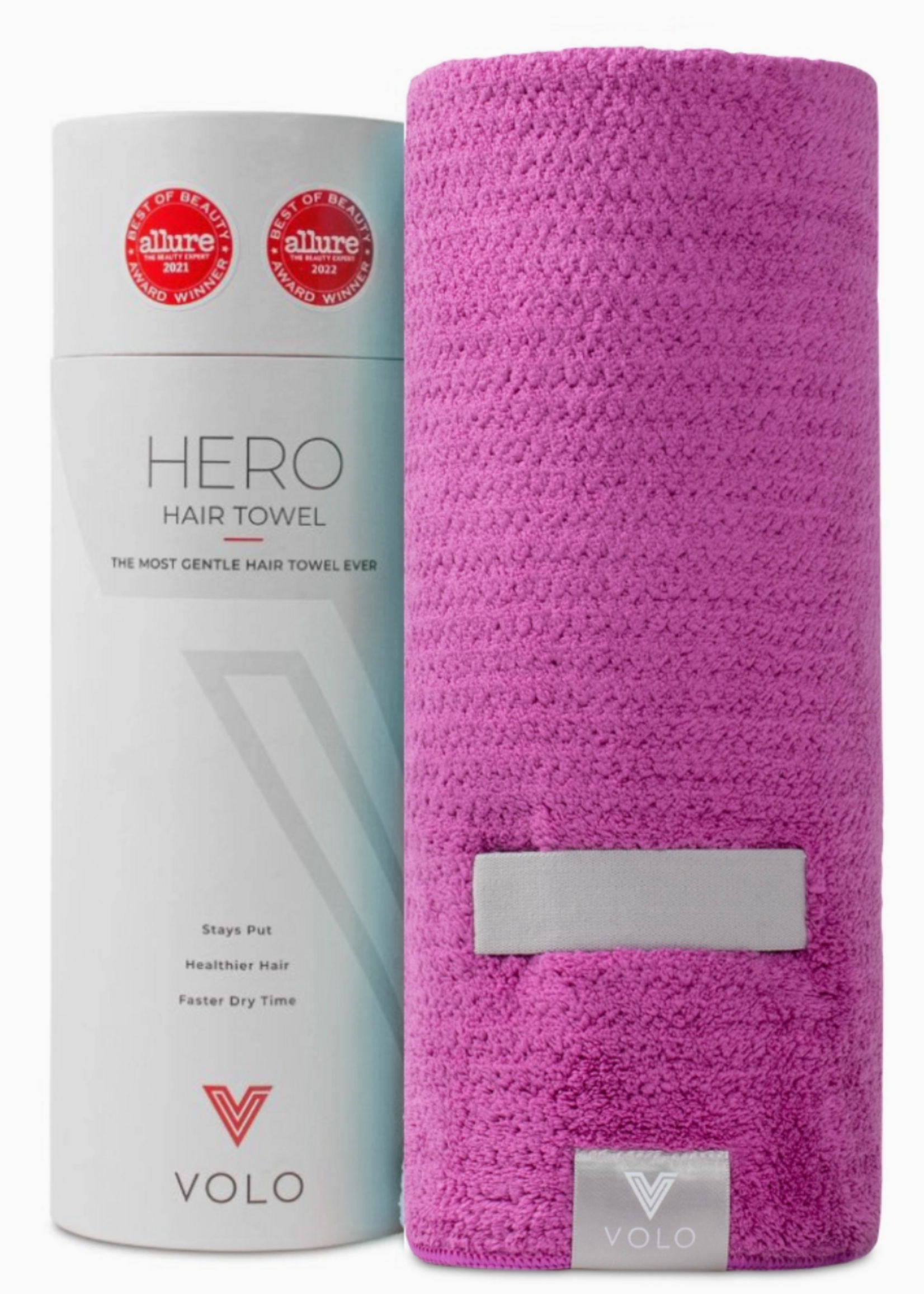 VOLO Volo Hero Hair Towel- Pebble Luxe Tube  Orchid