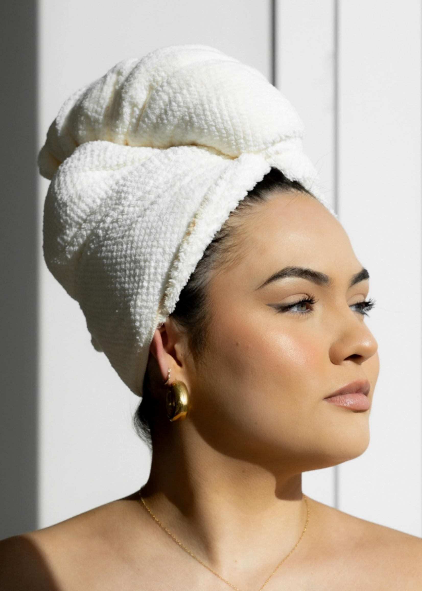 VOLO Volo Hero Hair Towel- Pebble Luxe Tube  Salt White