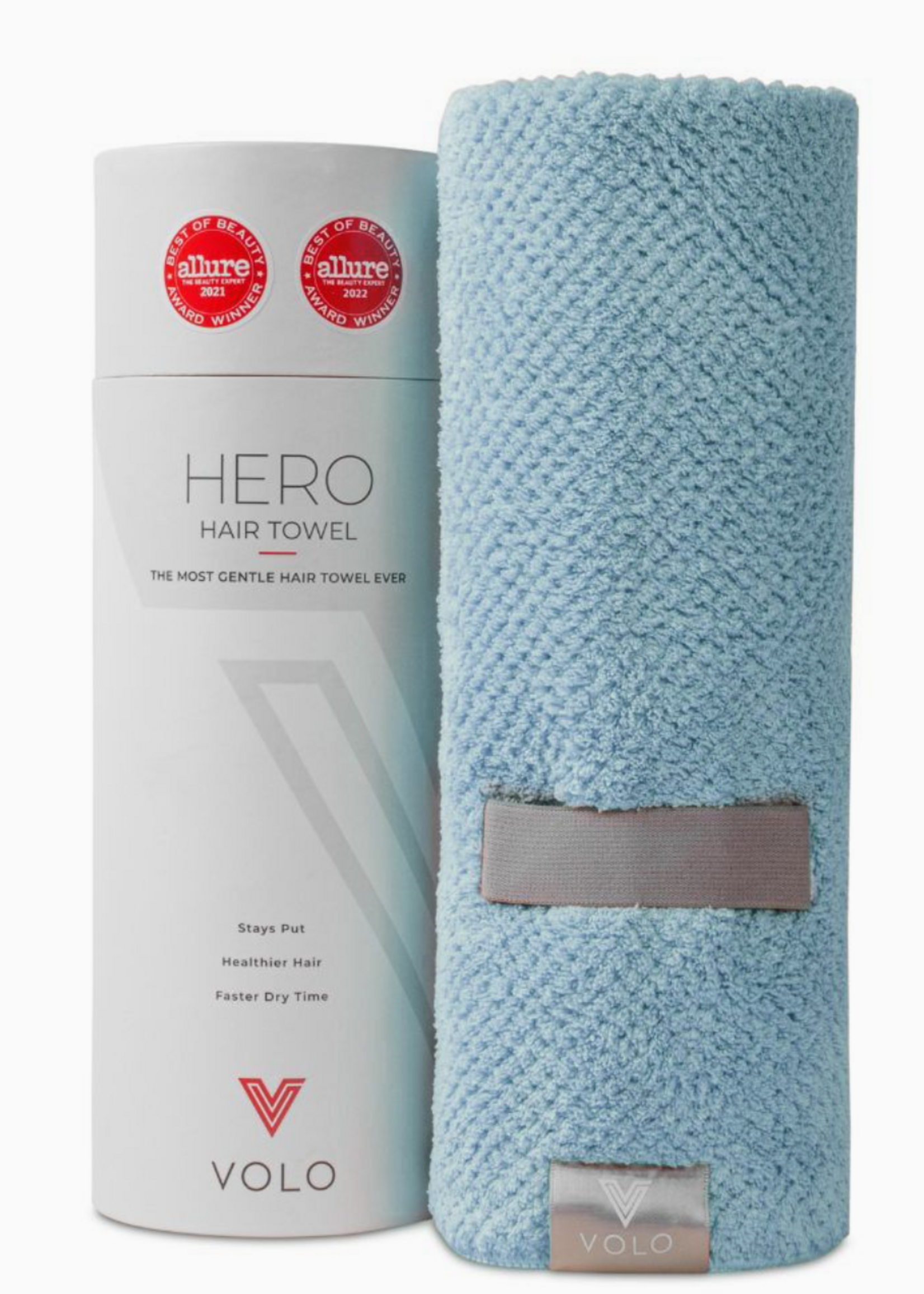 VOLO Volo Hero Hair Towel- Pebble Luxe Tube  Pebble