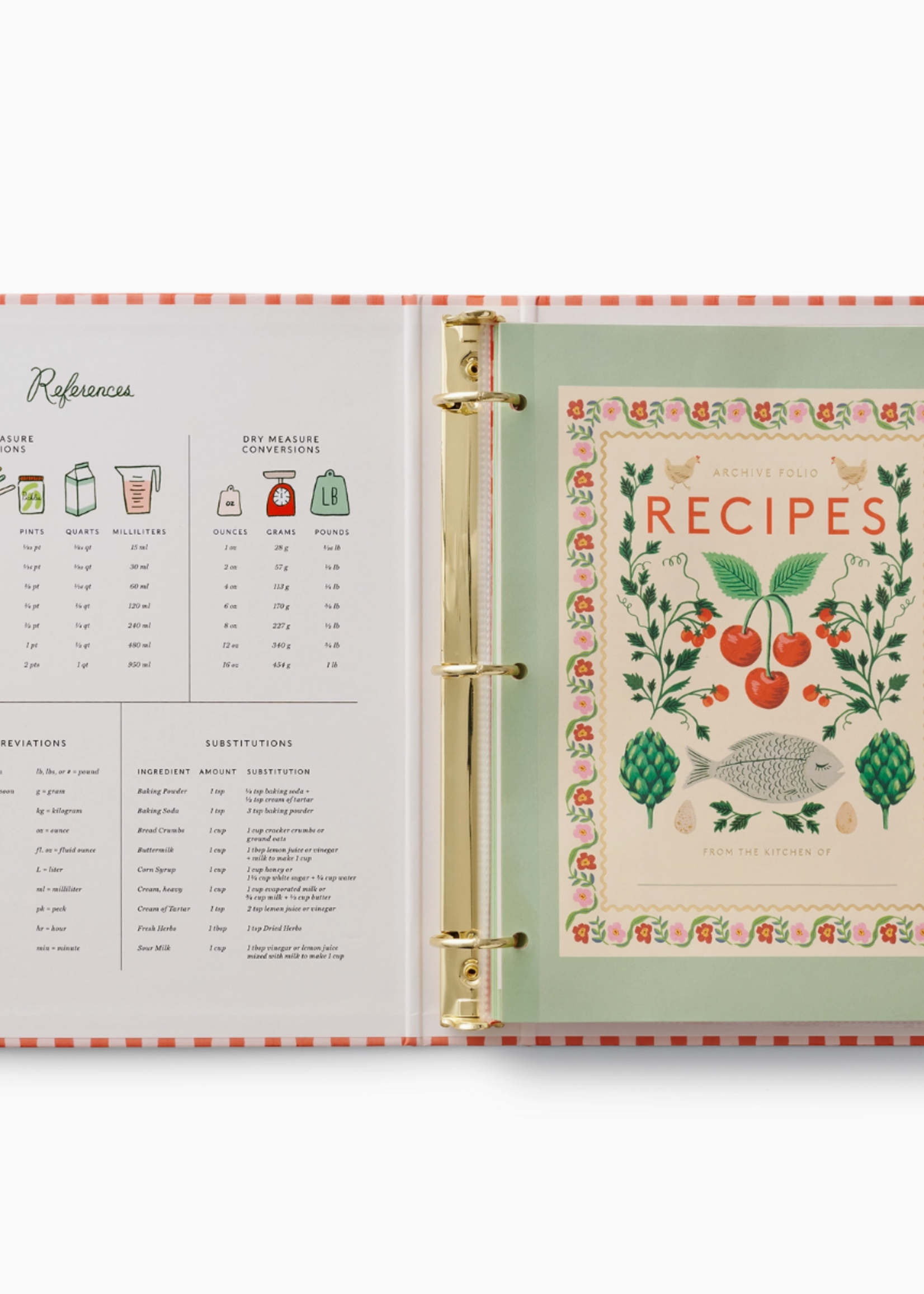 Rifle Paper Co. Cherry Farm Recipe Binder