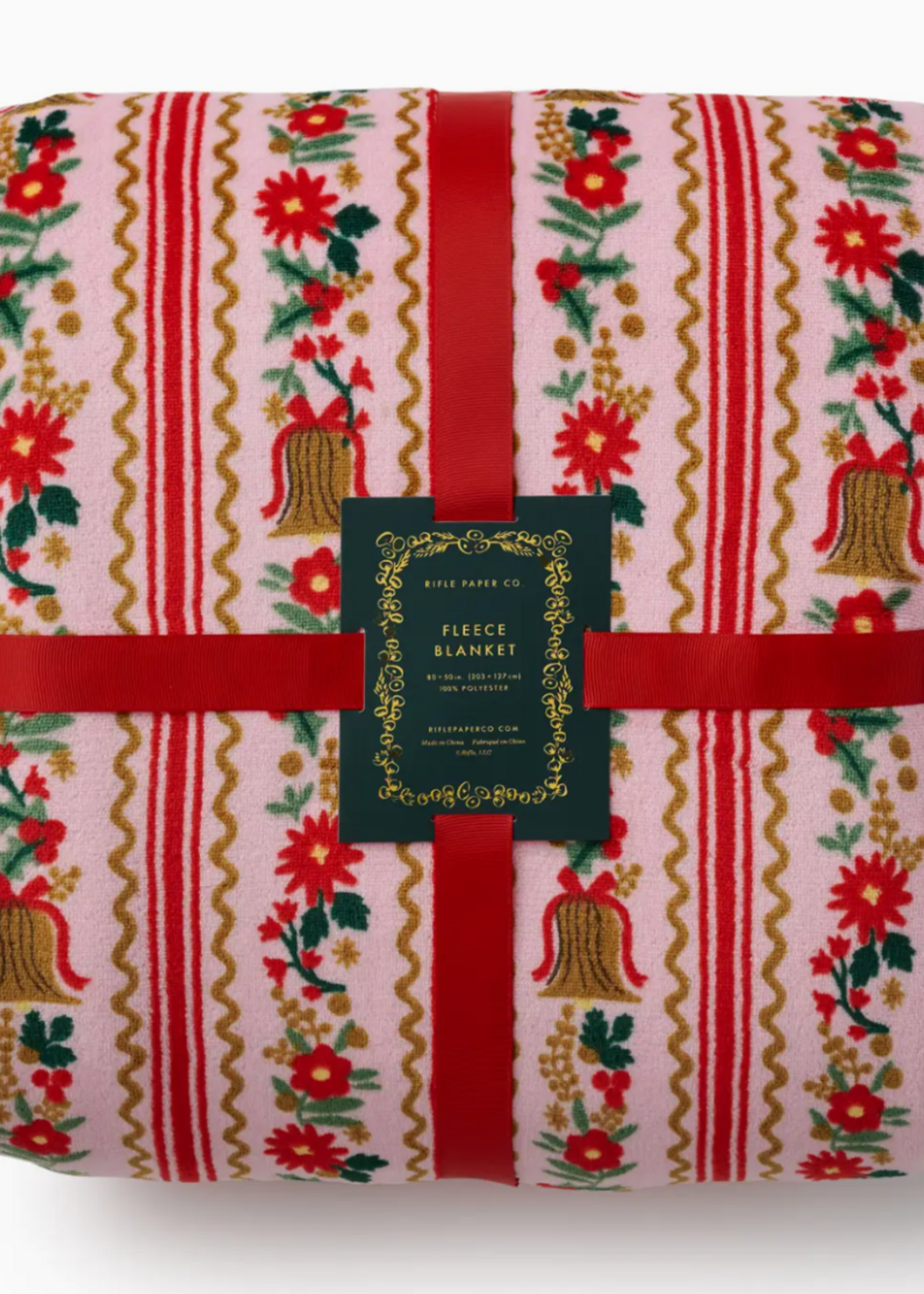 Rifle Paper Co. Holly Jolly Fleece Blanket