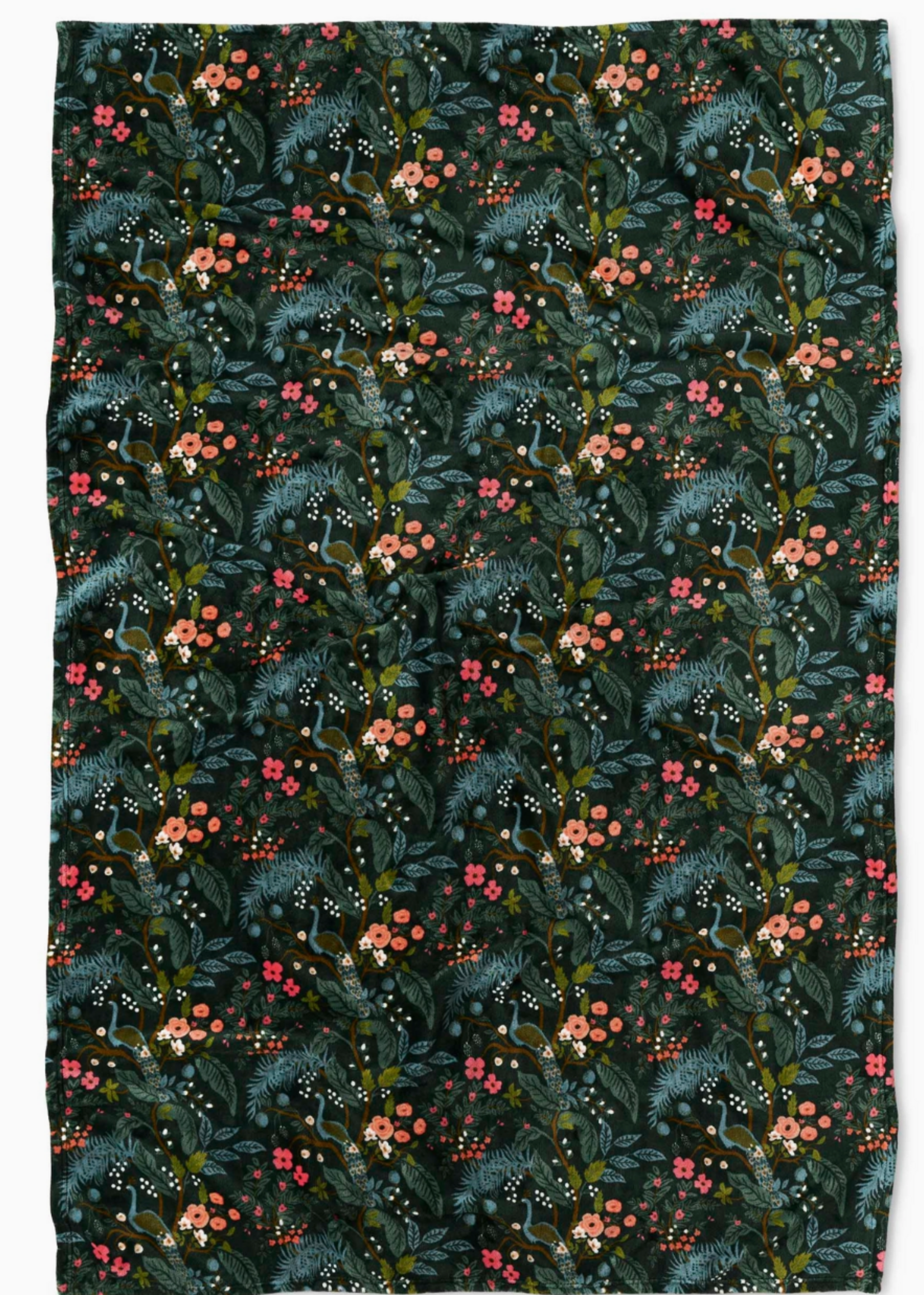 Rifle Paper Co. Peacock Fleece Blanket