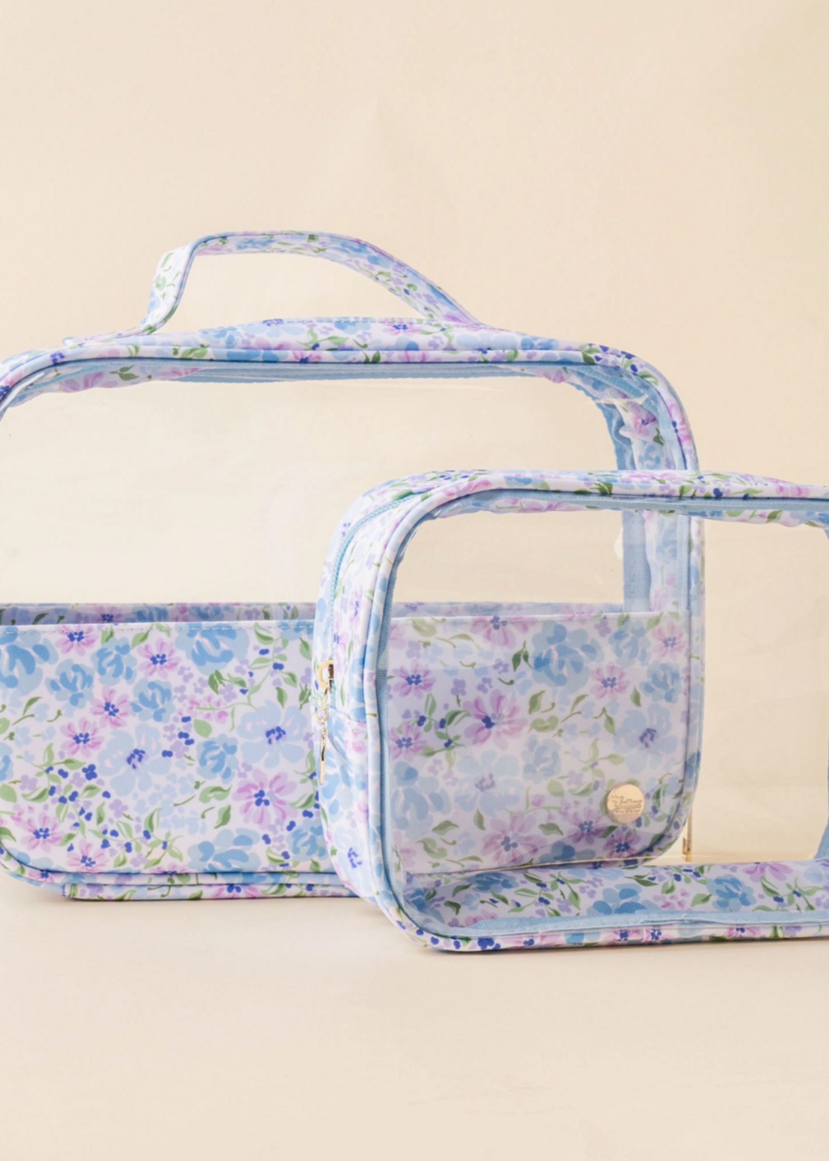 The Darling Effect Cleary Chic Cosmetic Bag Set - Secret Garden Blue