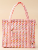 The Darling Effect Everyday Quilted Tote Bag - Petal Parade Pink