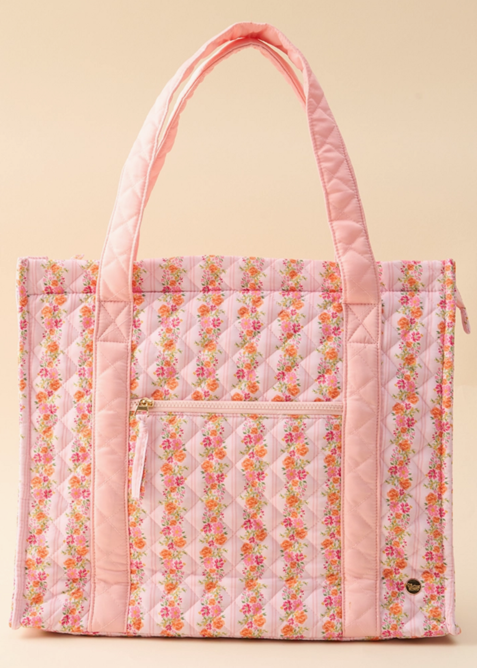 The Darling Effect Everyday Quilted Tote Bag - Petal Parade Pink