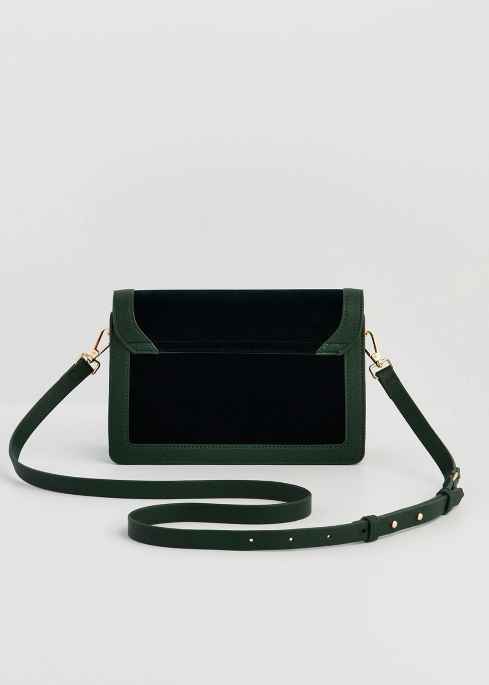 Fable England Fawn Embroidered Green Crossbody Bag