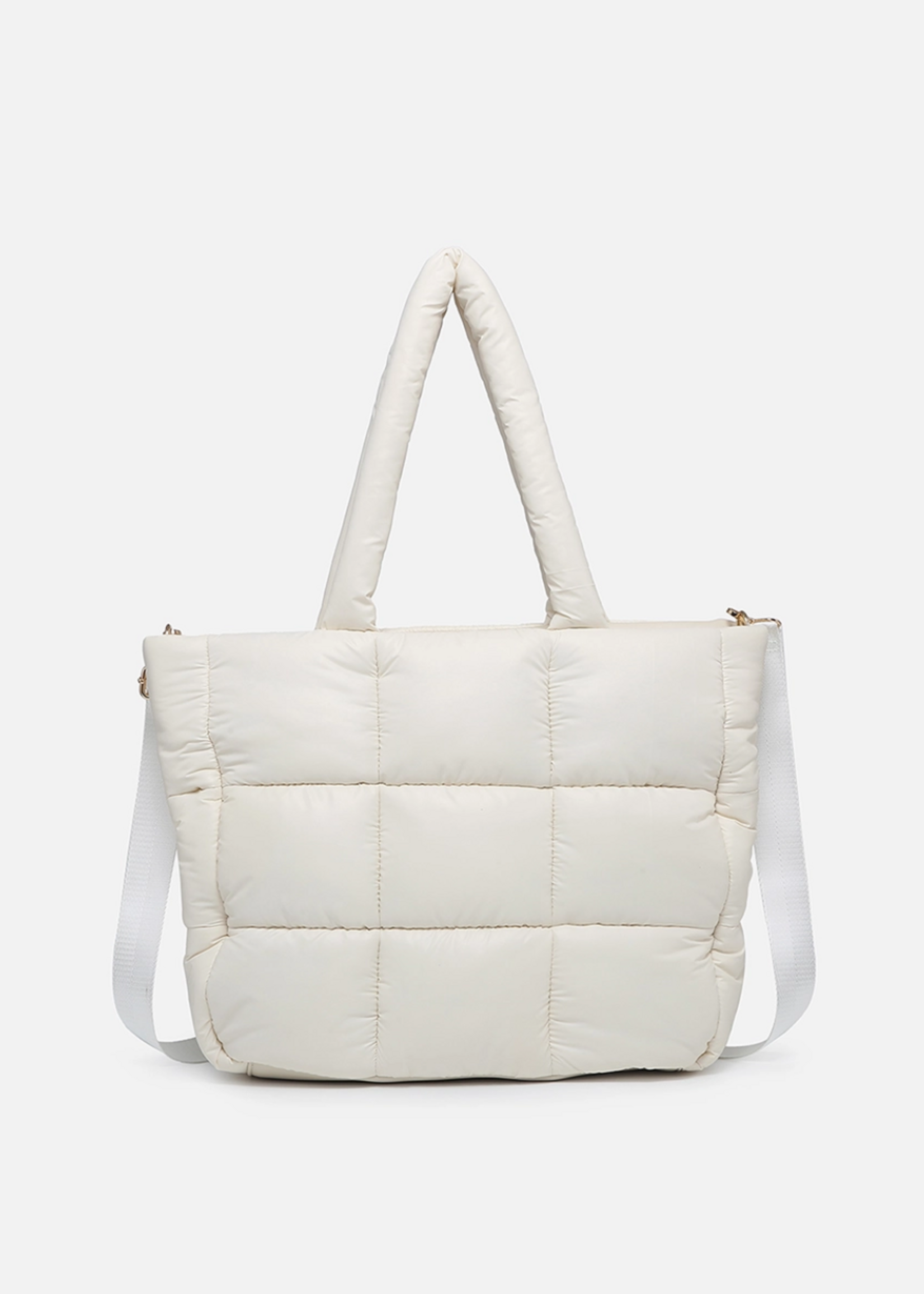 Jen & Co Kiersten Puffer Hobo w/ Strap Cream