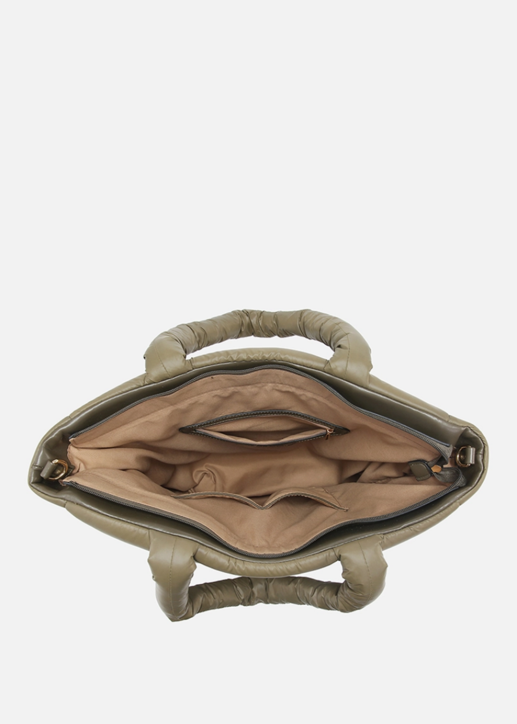 Jen & Co Kiersten Puffer Hobo w/ Strap Cream