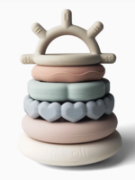 Ali and Oli Soft Silicone Stacking Ring Tower (6-pc) Sun