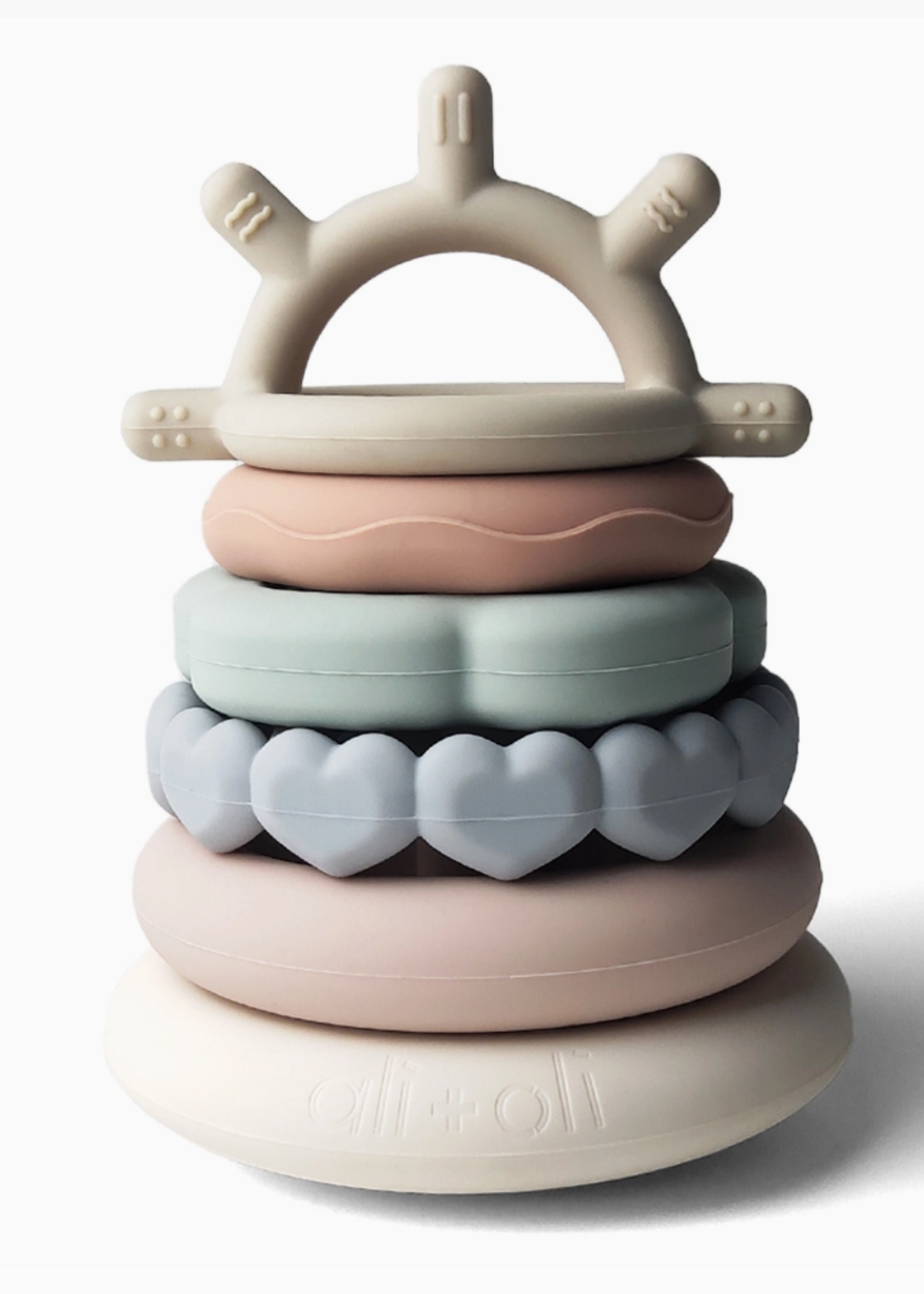 Ali and Oli Soft Silicone Stacking Ring Tower (6-pc) Sun