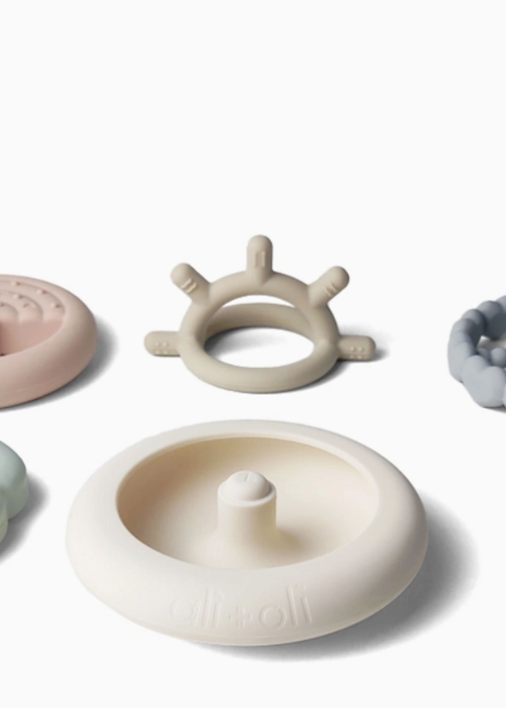 Ali and Oli Soft Silicone Stacking Ring Tower (6-pc) Sun
