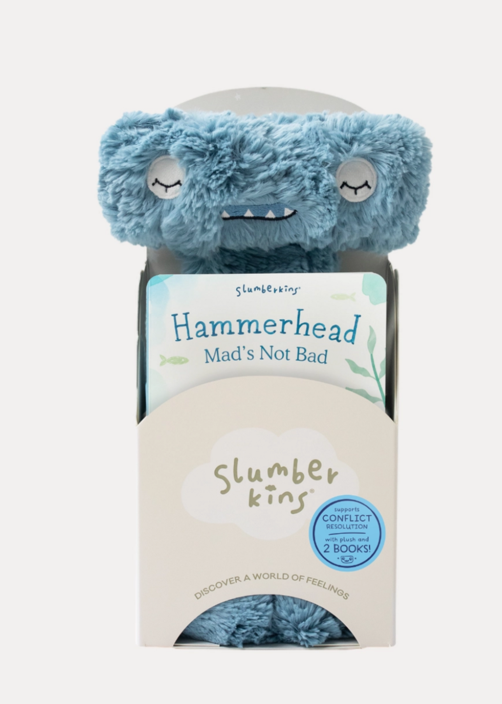 Slumberkins Hammerhead's Conflict Resolution Plush Set - with 2 Books!