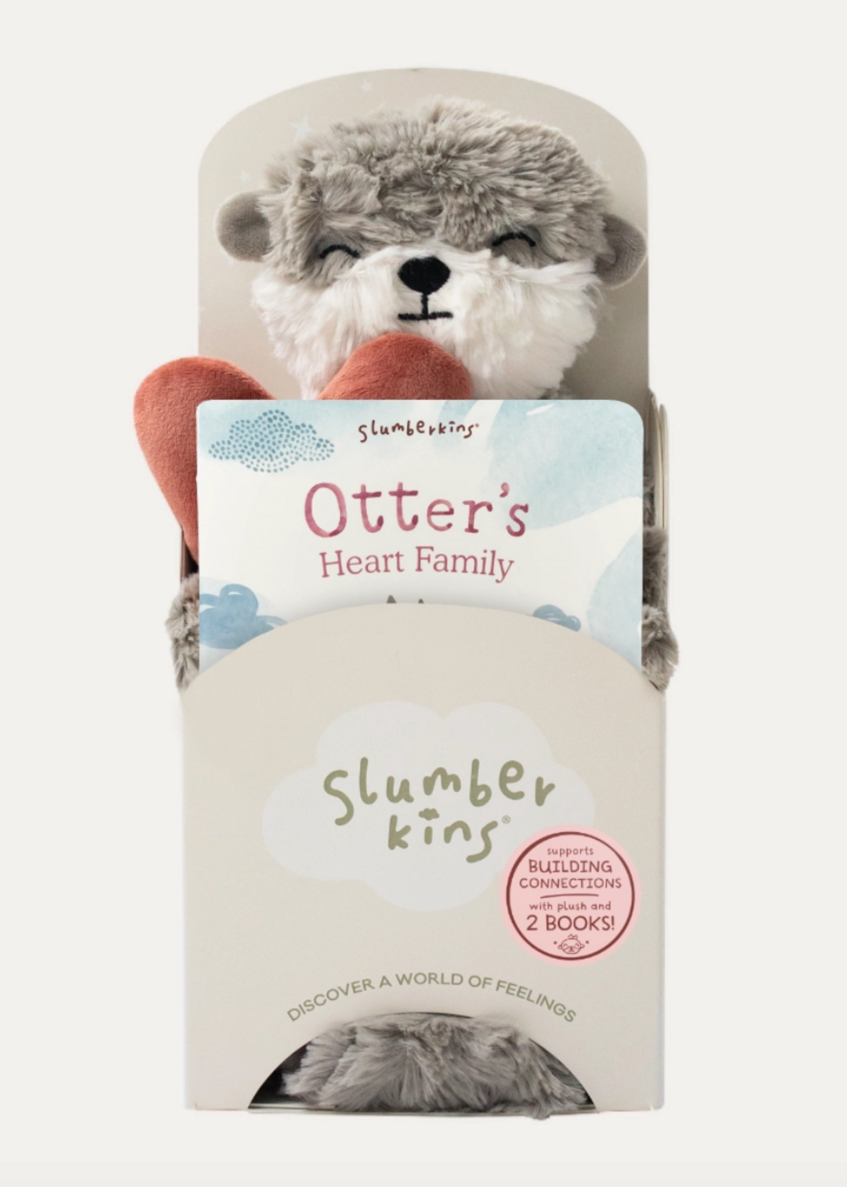 Slumberkins Otter's Building Connections Plush Snuggler Set + 2 Books!