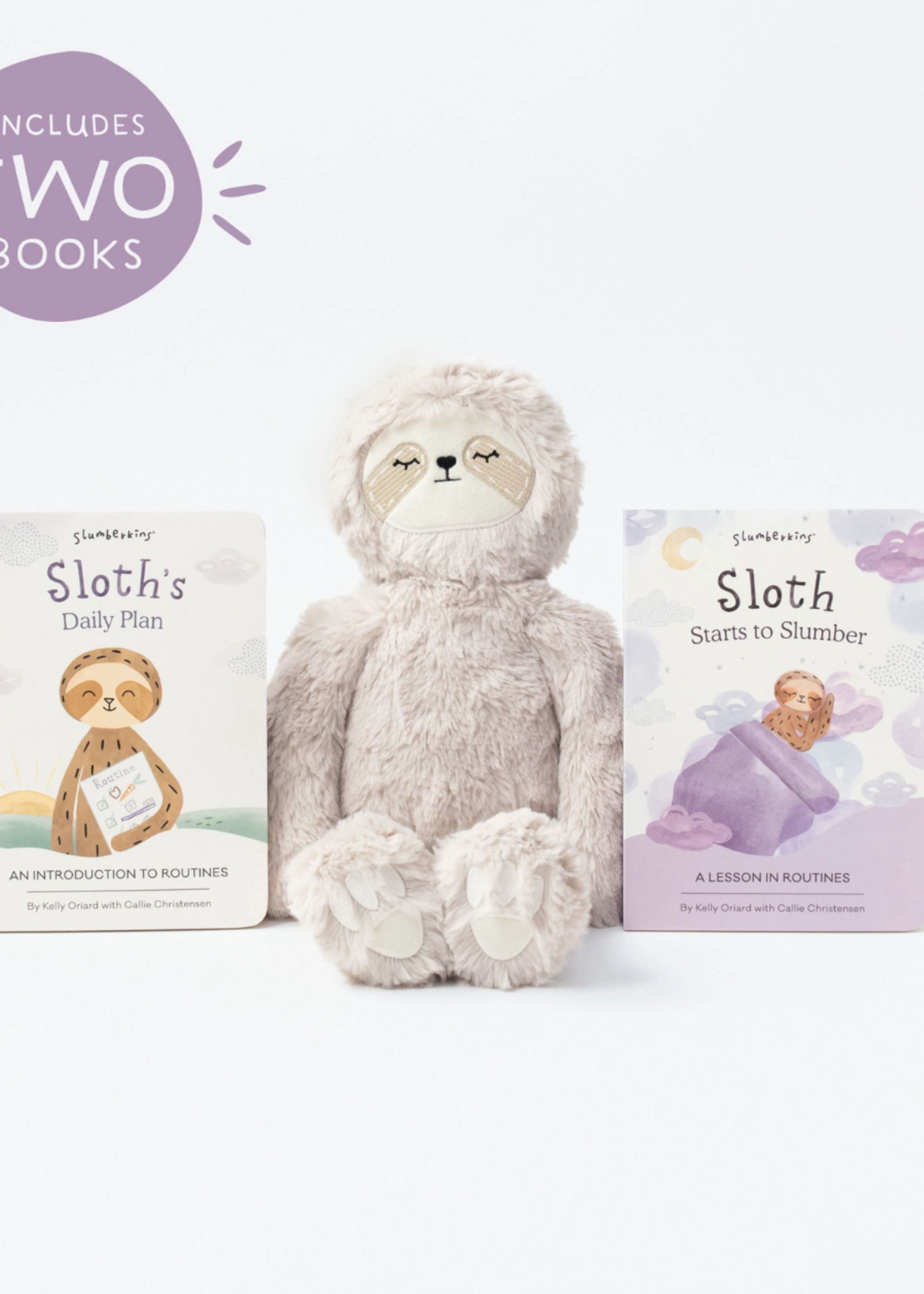 Slumberkins Sloth's Routines Plush Set - with 2 Books!
