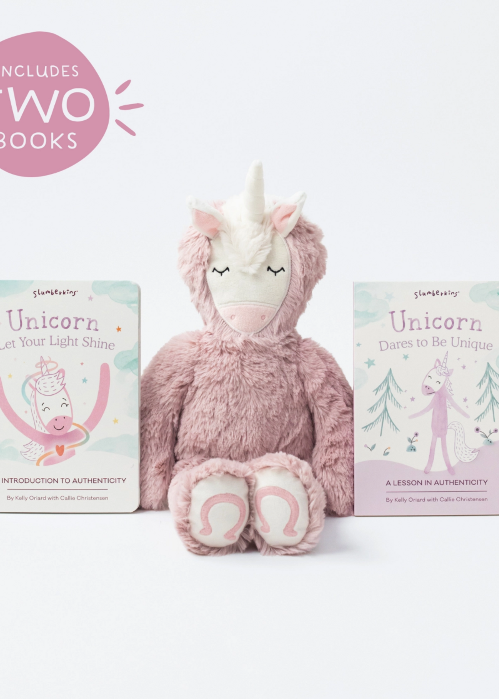 Slumberkins Unicorn's Authenticity Plush Set - with 2 Books!