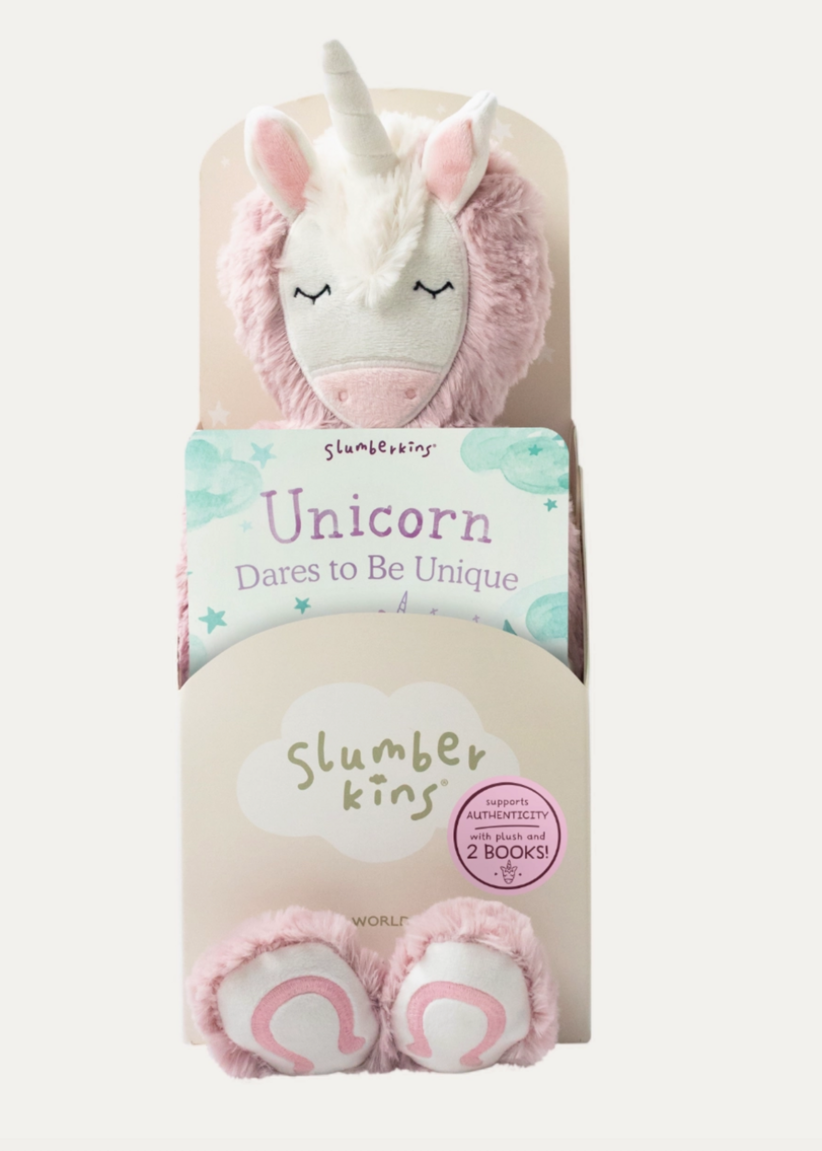 Slumberkins Unicorn's Authenticity Plush Set - with 2 Books!
