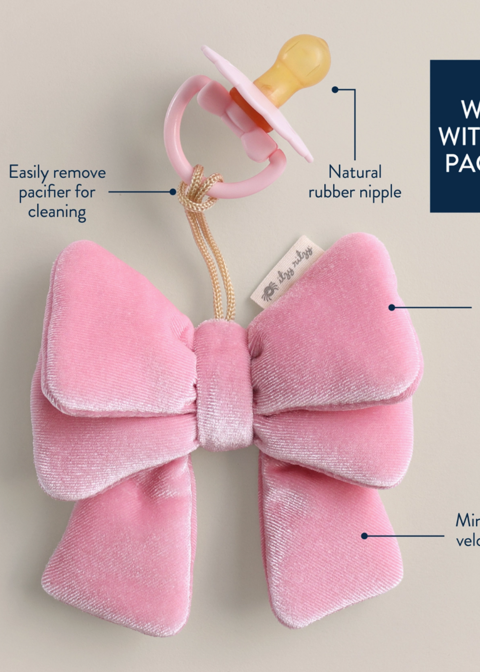 Itzy Ritzy Bitzy Pal Natural Rubber Pacifier & Plush