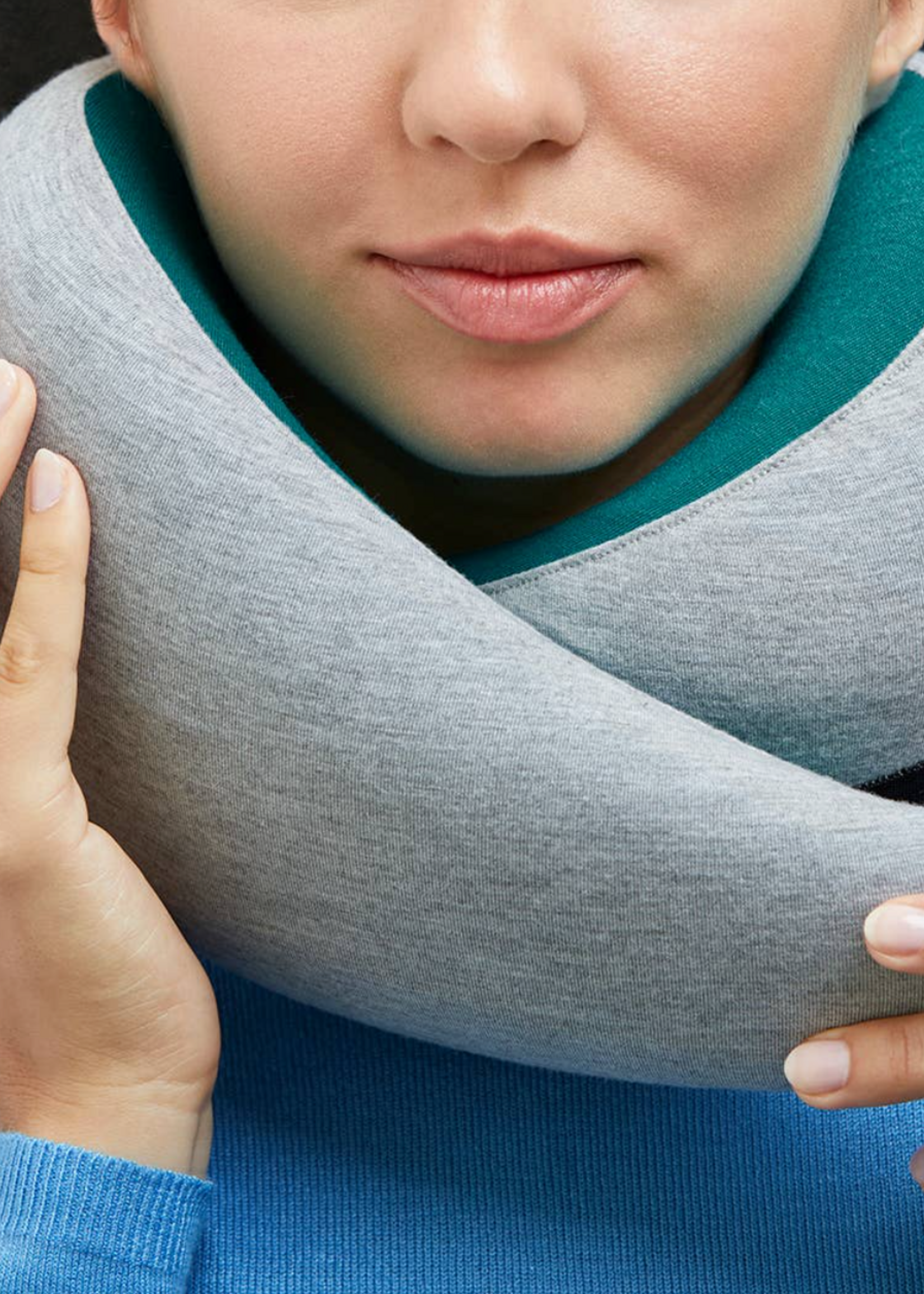 Ostrichpillow Go Neck Pillow - Comfort, Style, and Total Support Midnight Grey