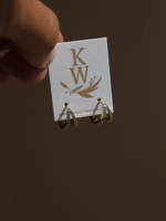 Katie Waltman Double Cz Huggie Hoops-Blue