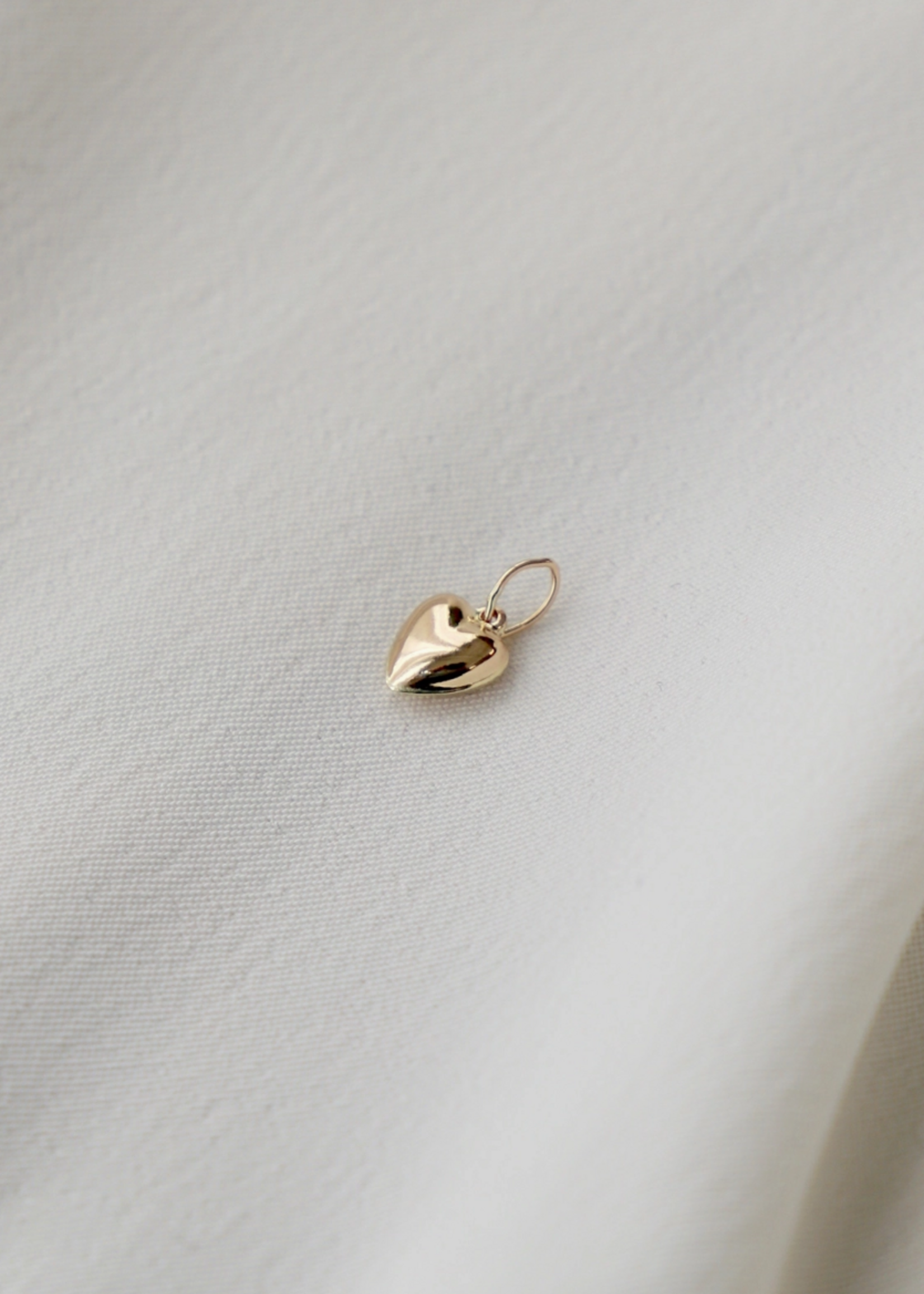 Katie Waltman Mini Gold Filled Heart Charm  Gold