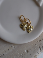 Katie Waltman Starburst Heart Huggies Gold