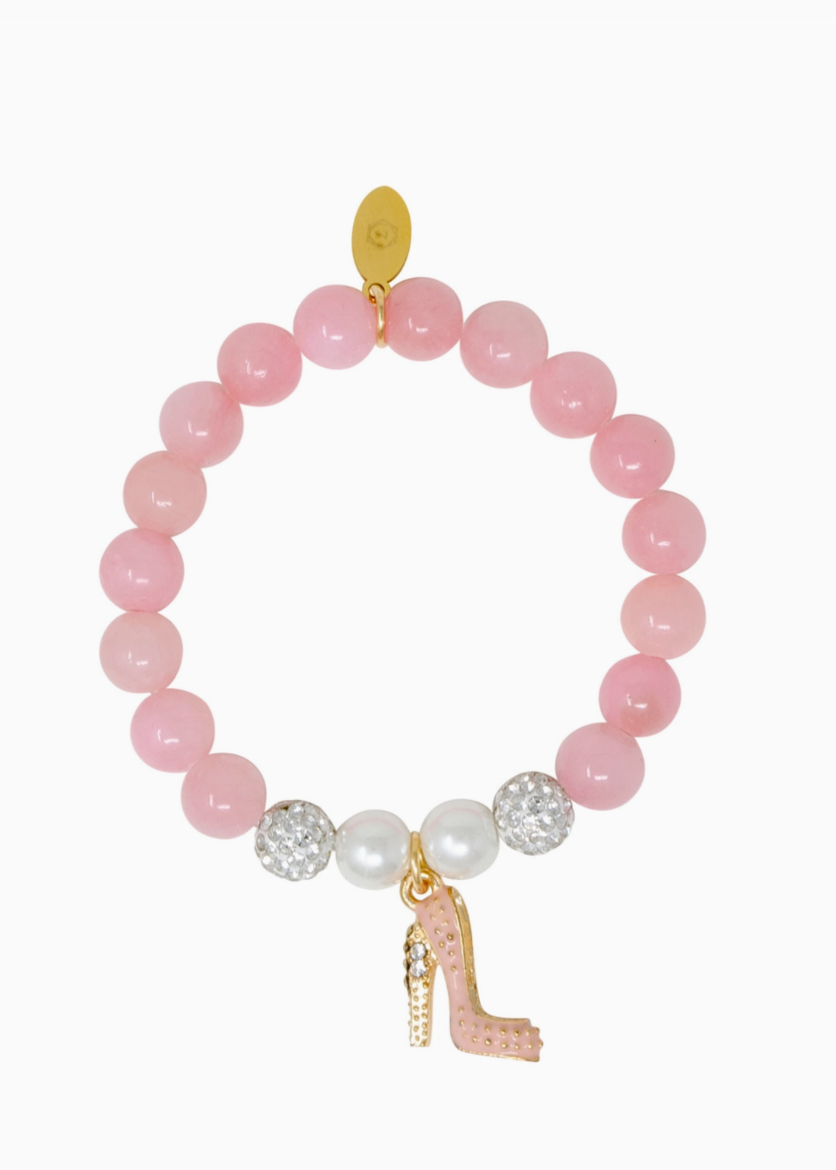 Tiny Treats and ZOMI GEMS Fancy Pink Hearts Bracelet