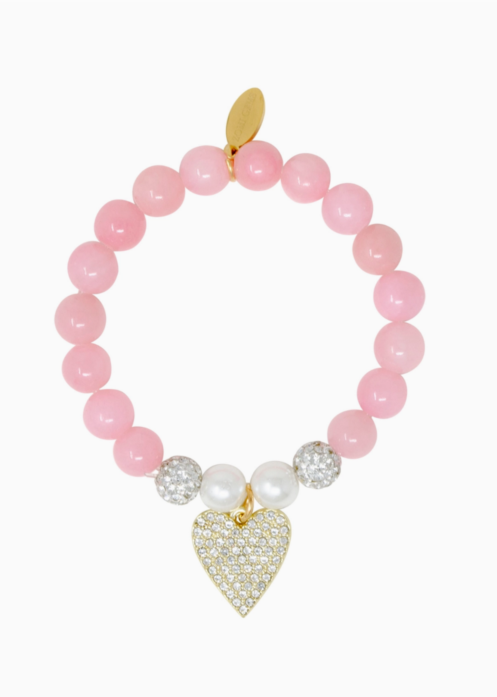 Tiny Treats and ZOMI GEMS Fancy Pink Hearts Bracelet