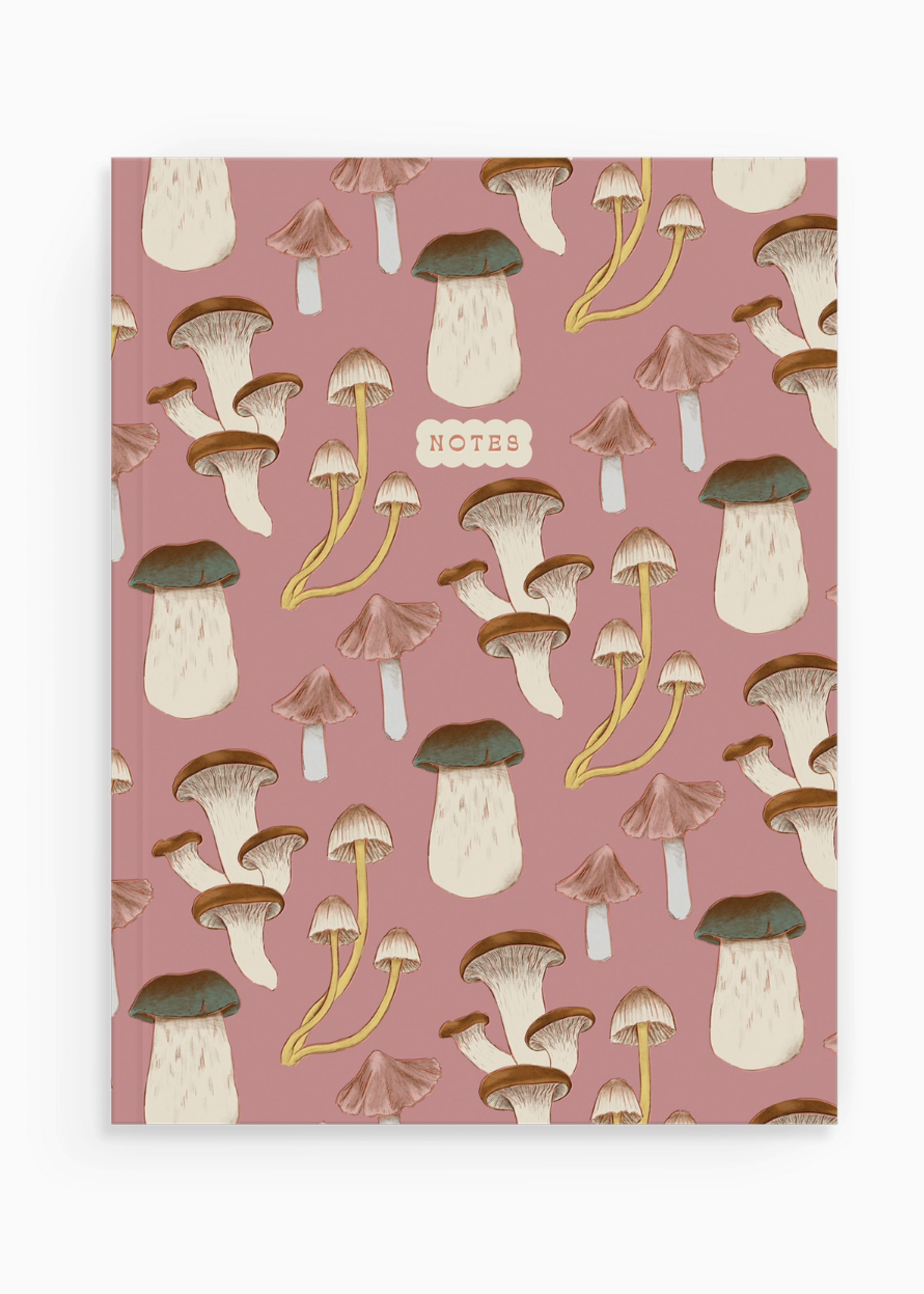 Good Juju Ink Pink Mushroom Pattern Softcover Notebook